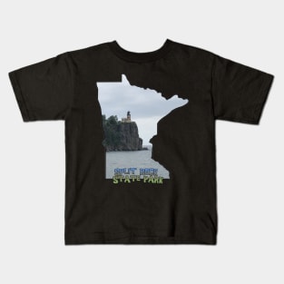 Minnesota State Outline (Split Rock State Park) Kids T-Shirt